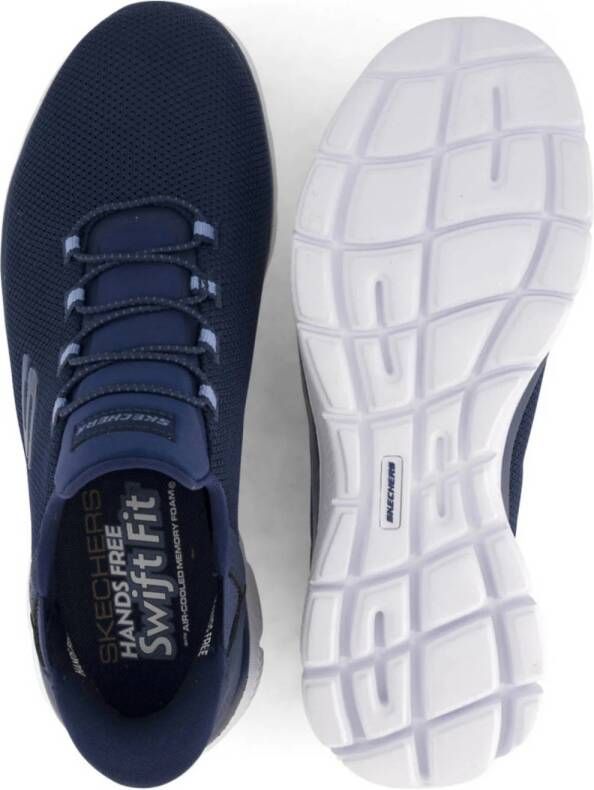 Skechers slip-on sneakers donkerblauw