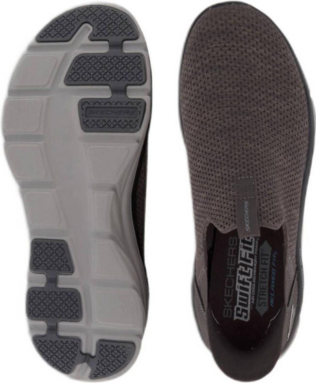 Skechers slip-on sneakers grijs