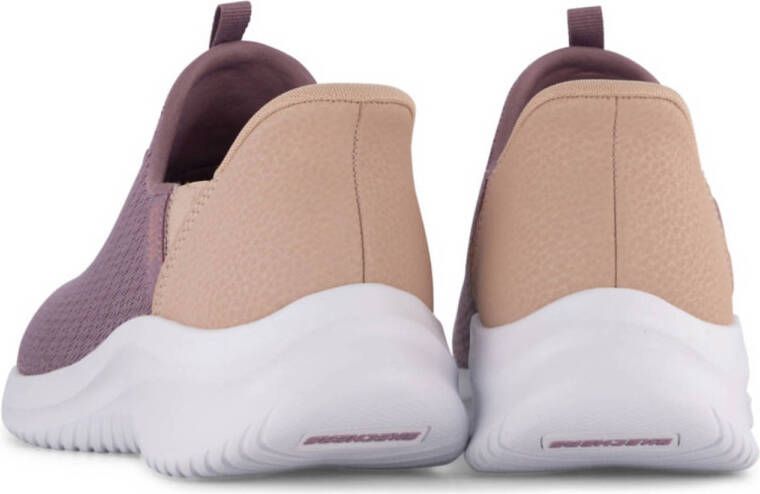 Skechers slip-on sneakers paarsbruin