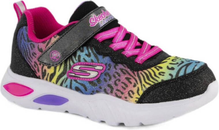 Skechers sneakers met lichtjes zwart multi