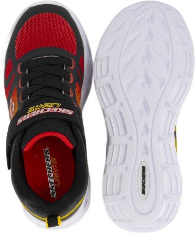 Skechers sneakers met lichtjes zwart rood