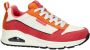 Skechers Uno 2 Much Fun chunky sneakers wit roze oranje - Thumbnail 3