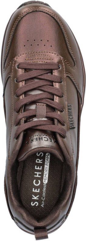 Skechers Uno Galactic sneakers bruin metallic