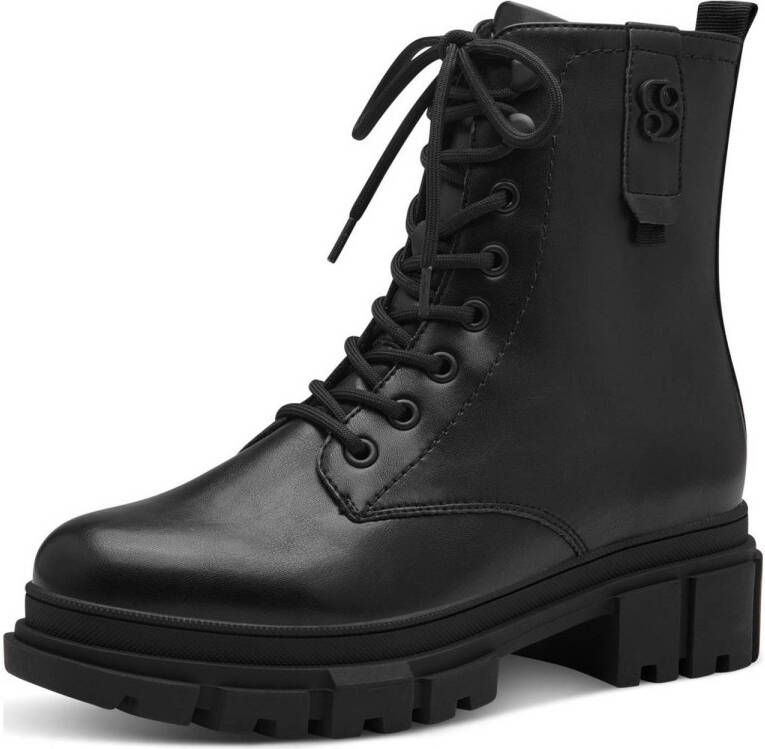 s.Oliver Jinny chunky veterboots zwart