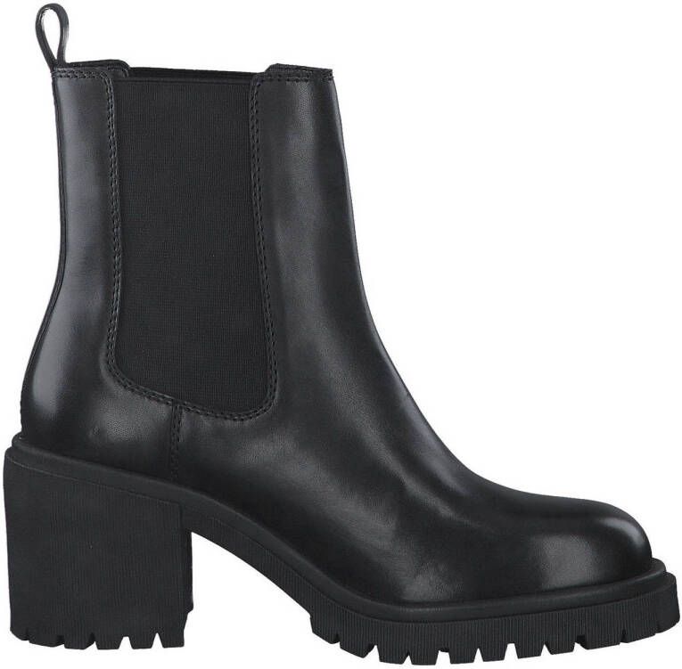 s.Oliver leren chelsea boots zwart