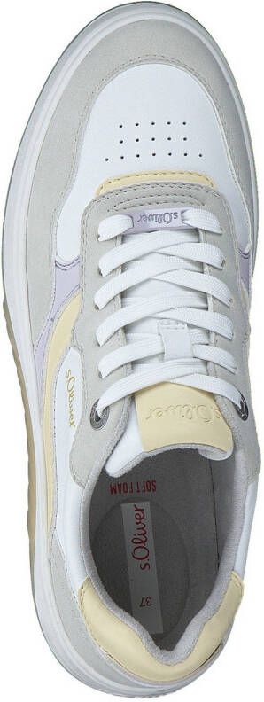 s.Oliver leren sneakers wit