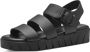 S.Oliver Zwarte Casual Platte Sandalen Vrouwen Black Dames - Thumbnail 5