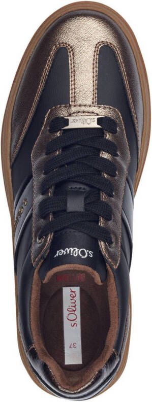 s.Oliver sneakers zwart goud