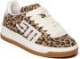 Steve Madden Alysha leren sneakers met panterprint beige - Thumbnail 3