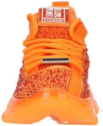 Steve Madden MIistica chunky sneakers met strass oranje