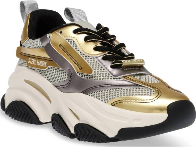 Steve Madden Possession-E chunky sneakers goud zilver