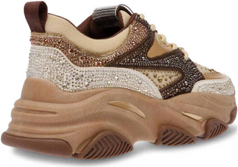 Steve Madden Privy chunky sneakers met strass beige