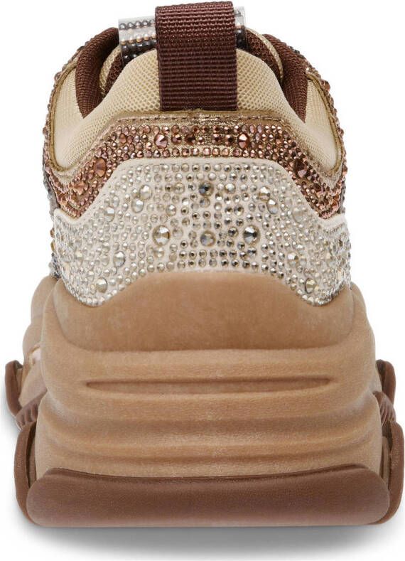 Steve Madden Privy chunky sneakers met strass beige