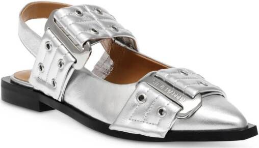 Steve Madden slingback loafers zilver