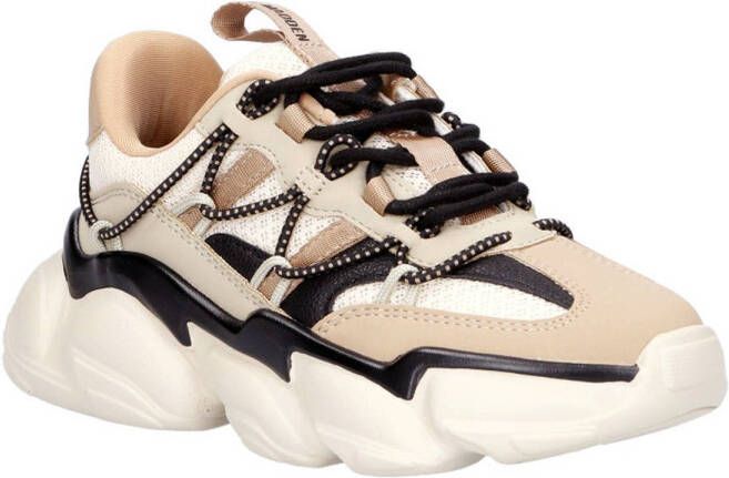 Steve Madden Spectetor chunky sneakers beige zwart