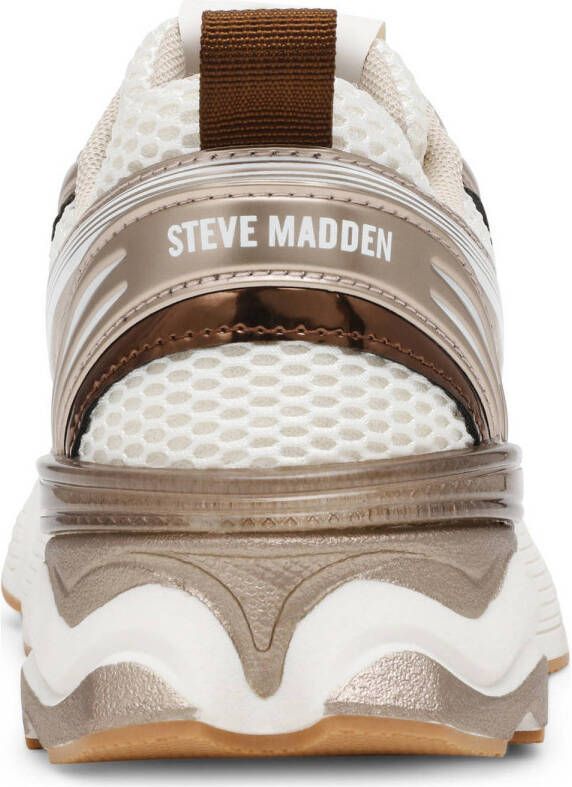 Steve Madden Speedster chunky sneakers zilver goud creme