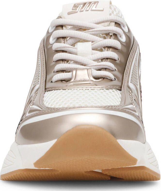 Steve Madden Speedster chunky sneakers zilver goud creme