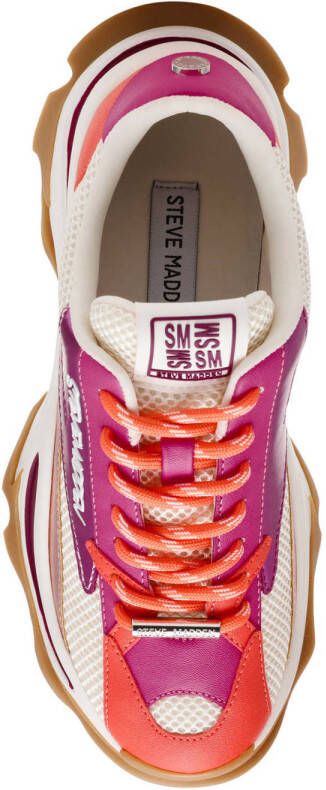 Steve Madden Zoomz chunky sneakers oranje roze