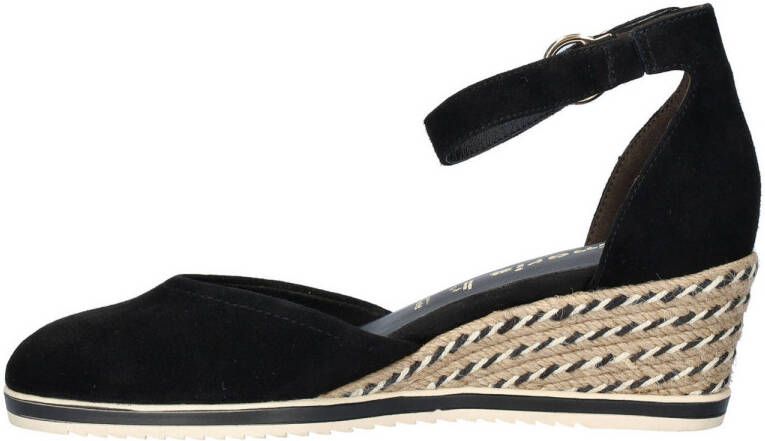 Tamaris suède espadrilles zwart