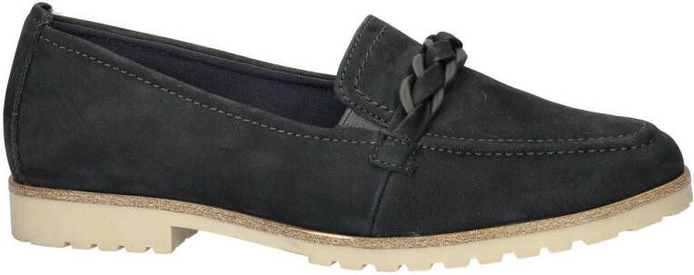 Tamaris suède loafers donkerblauw