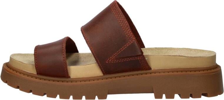 Timberland Clairemont Way leren slippers cognac