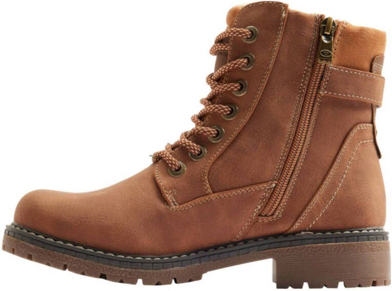 Tom Tailor gevoerde veterboots cognac