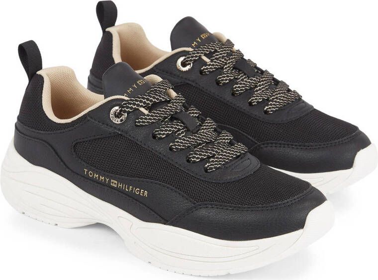 Tommy Hilfiger chunky leren sneakers zwart