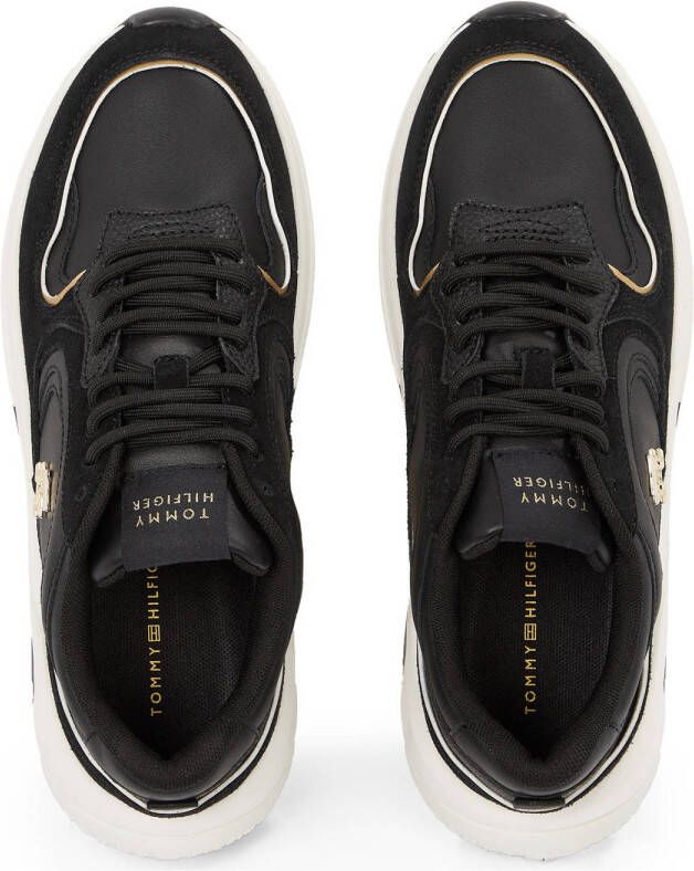 Tommy Hilfiger chunky leren sneakers zwart