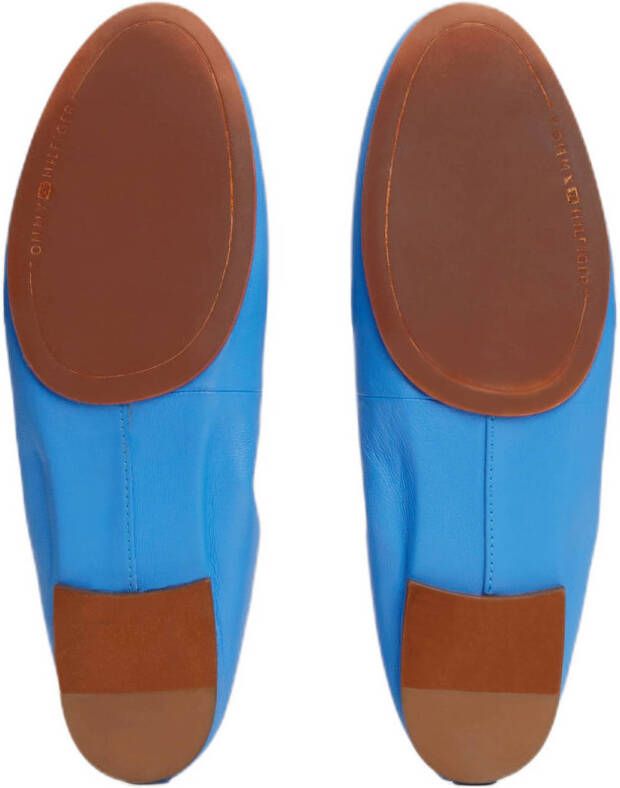 Tommy Hilfiger leren ballerina's blauw