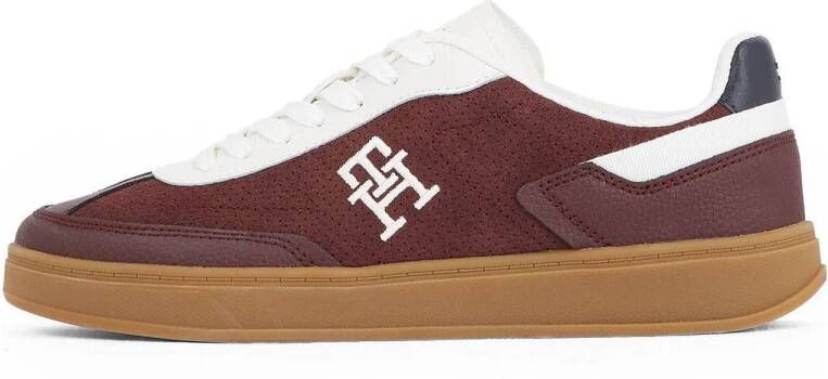 Tommy Hilfiger leren sneakers bordeaux