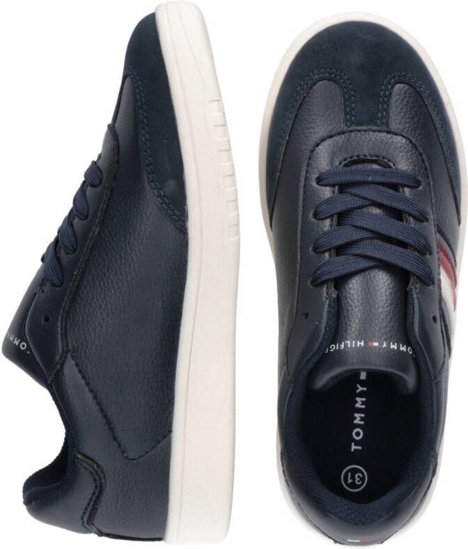 Tommy Hilfiger leren sneakers donkerblauw