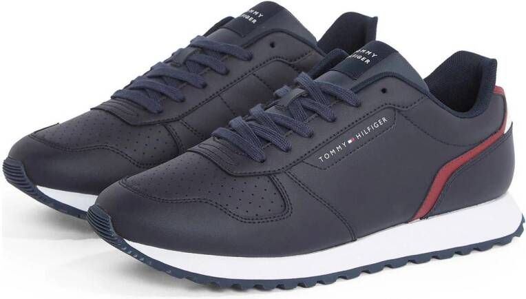 Tommy Hilfiger leren sneakers donkerblauw