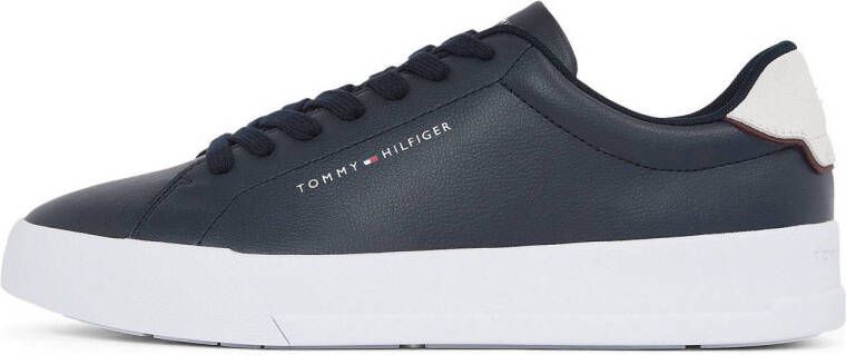 Tommy Hilfiger leren sneakers donkerblauw