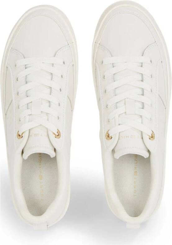 Tommy Hilfiger leren sneakers ecru