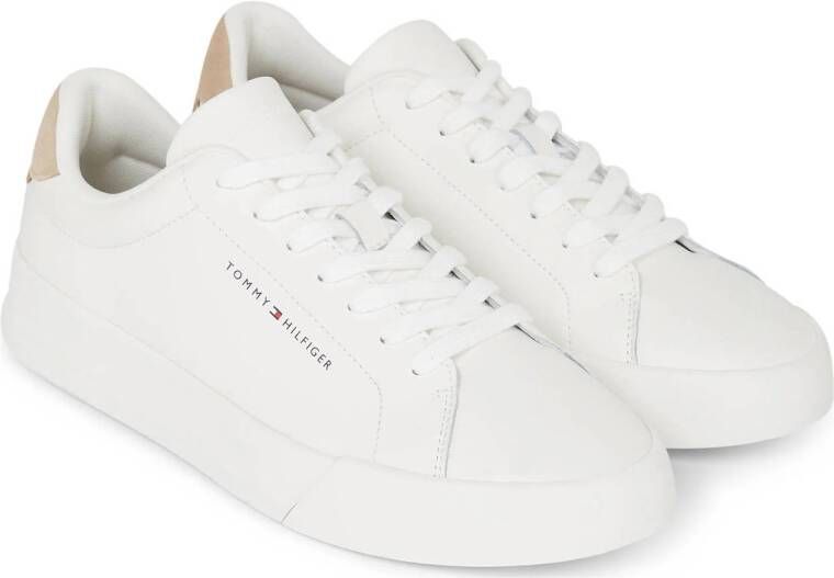 Tommy Hilfiger leren sneakers ecru