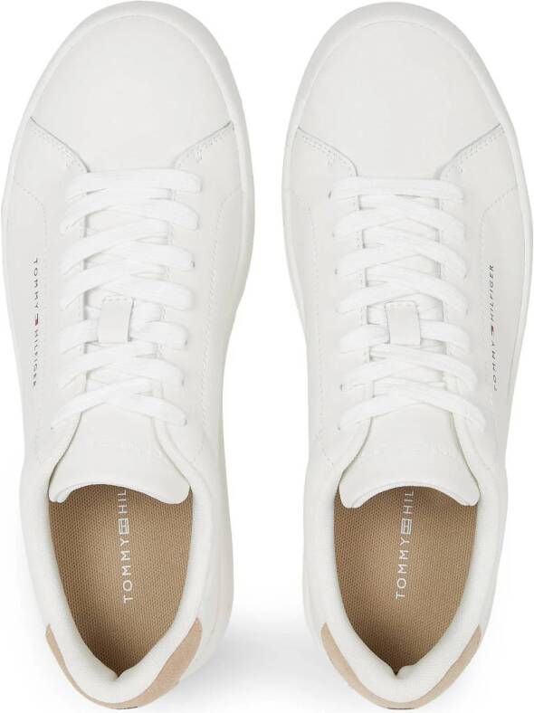 Tommy Hilfiger leren sneakers ecru