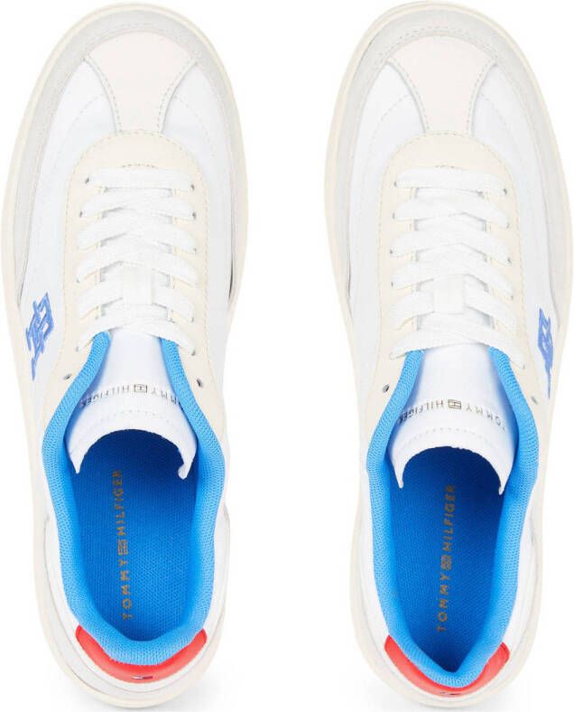 Tommy Hilfiger leren sneakers wit blauw