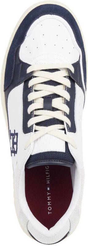 Tommy Hilfiger leren sneakers wit donkerblauw