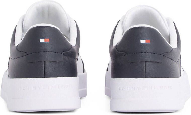 Tommy Hilfiger leren sneakers wit donkerblauw