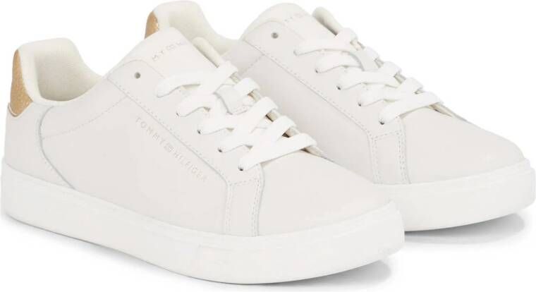 Tommy Hilfiger leren sneakers wit goud