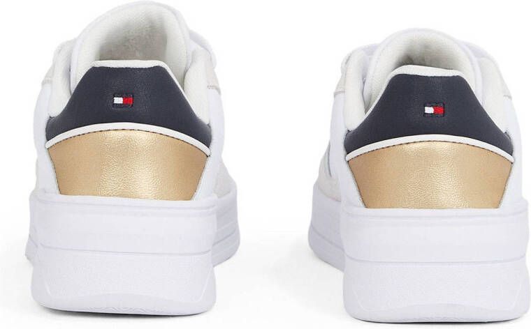 Tommy Hilfiger leren sneakers wit goud blauw