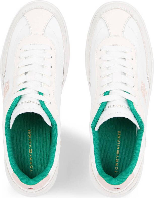 Tommy Hilfiger leren sneakers wit groen