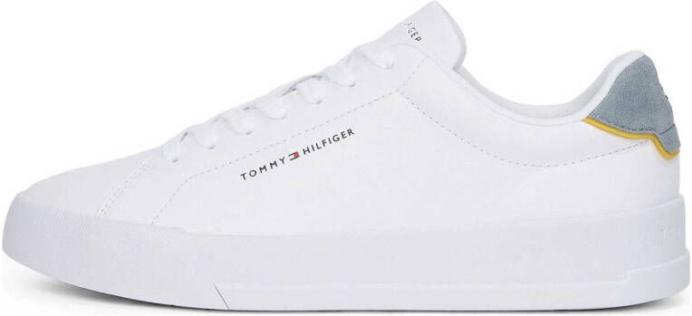 Tommy Hilfiger leren sneakers wit lichtblauw