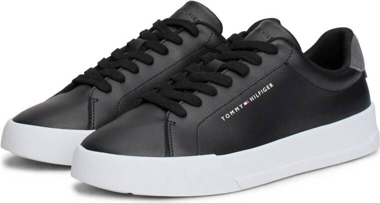 Tommy Hilfiger leren sneakers zwart