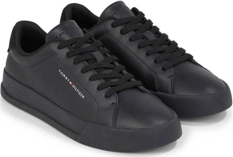 Tommy Hilfiger leren sneakers zwart