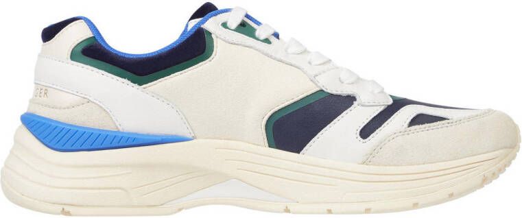 Tommy Hilfiger leren sneakers wit blauw