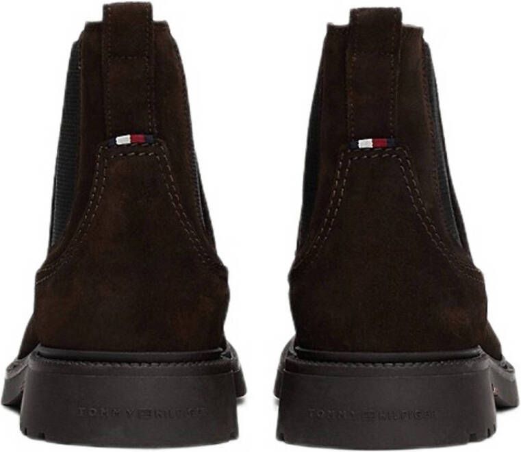 Tommy Hilfiger suède chelsea boots bruin