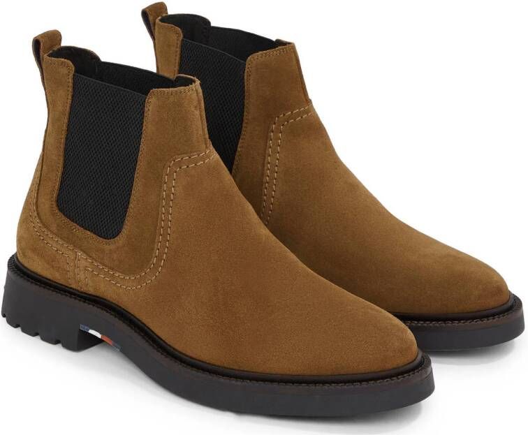 Tommy Hilfiger suède chelsea boots camel