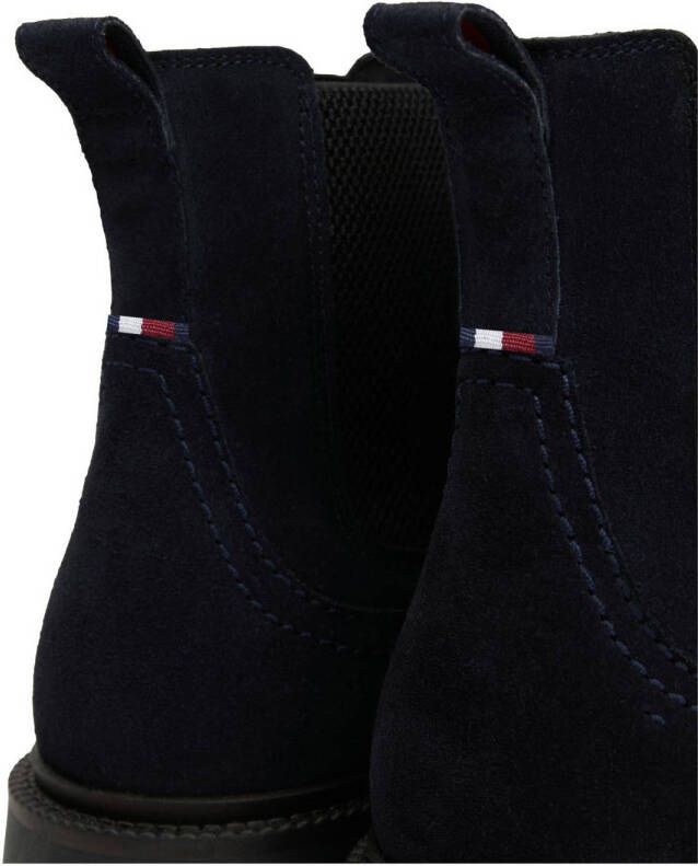 Tommy Hilfiger suède chelsea boots donkerblauw