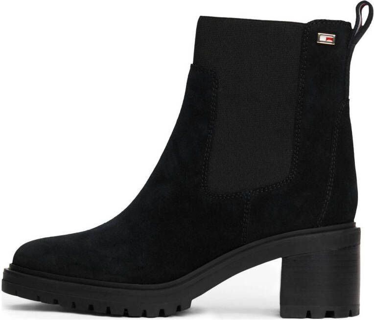 Tommy Hilfiger suède chelsea boots zwart